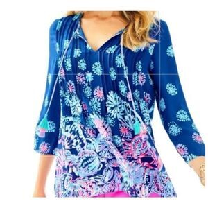 Lilly Pulitzer Marilina Tunic Top Gypsea Sz. XXS